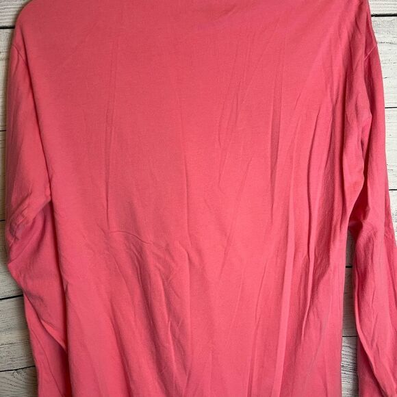 𝅺Women’s VS PINK Long Sleeve Pink Shirt Sleeve Detail Size XS Oversized Pocket - Picture 5 of 5